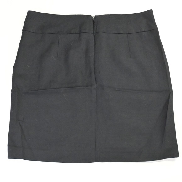 Banana Republic 12 Black Pleated Pockets Stretch Womens Straight Pencil‎ Skirt - Picture 5 of 8
